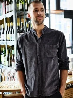 Standfestes Cordhemd -Men's Clothing Verkäufe EC10 4549 DF