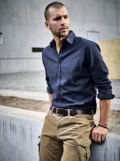 Jeansiges Flanellhemd 19 Jeansiges Flanellhemd -Men's Clothing Verkäufe EC10 6102 DE 1