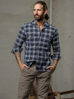 Zungenbrecher-Flanellhemd -Men's Clothing Verkäufe EC10 6177 DF 1