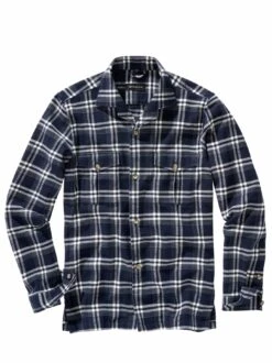 Zungenbrecher-Flanellhemd -Men's Clothing Verkäufe EC10 6177 FA 1