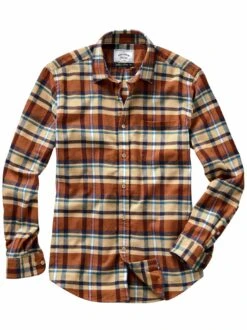 Entschleunigtes Flanellhemd -Men's Clothing Verkäufe EC10 6555 FA 1