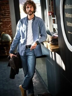 Relaunch-Streifenhemd -Men's Clothing Verkäufe EC10 7064 DE 1