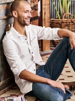 Leinenhemd Formentera -Men's Clothing Verkäufe EC10 7640 DE 1