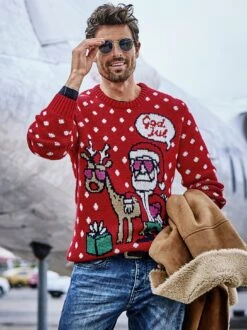 X-Mas-Pullover -Men's Clothing Verkäufe EC23 4377 DF 1