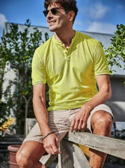 Lust-auf-Luft-Leinenpolo -Men's Clothing Verkäufe EC23 6482 DF