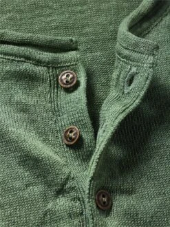 Gehaltvolles Leinenhenley -Men's Clothing Verkäufe EC23 6483 DH 1