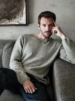 Bilateraler Kaschmirpullover -Men's Clothing Verkäufe EC23 7787 DE 1