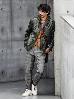 Hausboot-Lederjacke -Men's Clothing Verkäufe EC24 6120 DF