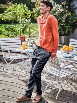 Leinenchino Herringbone -Men's Clothing Verkäufe EC24 6173 DF