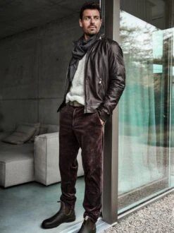 Exklusiver Lederblouson -Men's Clothing Verkäufe EC24 6312 DD 1