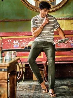 Entspannte Leinenhose -Men's Clothing Verkäufe EC24 6409 DF 1