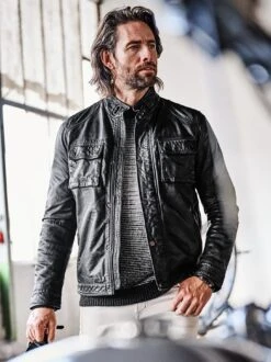 Pionier-Lederjacke 22 Pionier-Lederjacke -Men's Clothing Verkäufe EC24 6509 DF