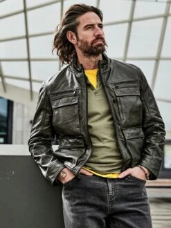 Vollkommene Lederjacke -Men's Clothing Verkäufe EC24 6530 DE