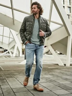 Vollkommene Lederjacke -Men's Clothing Verkäufe EC24 6530 DF