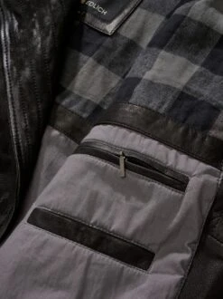 Gewaschene Bikerjacke -Men's Clothing Verkäufe EC24 6680 DI 1