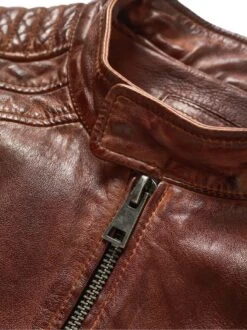 Gebrannte Bikerjacke -Men's Clothing Verkäufe EC24 6990 DG 1