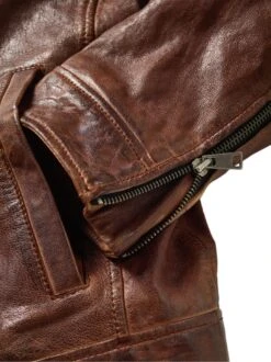 Gebrannte Bikerjacke -Men's Clothing Verkäufe EC24 6990 DH