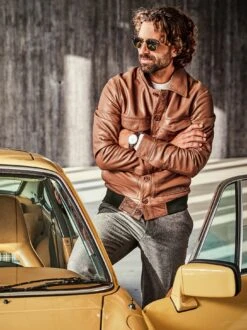 Savoir-vivre-Lederblouson -Men's Clothing Verkäufe EC24 6993 DF 1