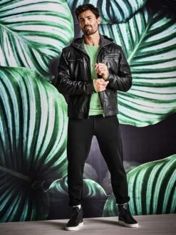 Momentum-Lederjacke -Men's Clothing Verkäufe EC24 7140 DE