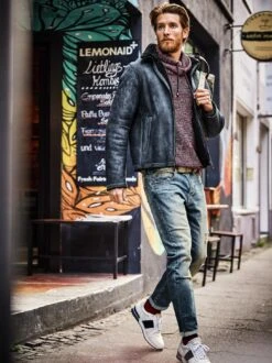 Schaffell-Fliegerjacke -Men's Clothing Verkäufe EC24 7147 DD 1