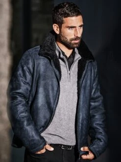 Schaffell-Fliegerjacke -Men's Clothing Verkäufe EC24 7147 DF 1