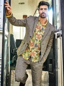 Ibiza-Anzugsakko Nuss -Men's Clothing Verkäufe EC24 7346 DD 1