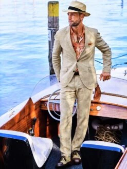 Ibiza-Anzughose Sand -Men's Clothing Verkäufe EC24 7993 DE