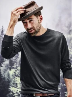 Leder-Trilby -Men's Clothing Verkäufe EC29 7134 DD